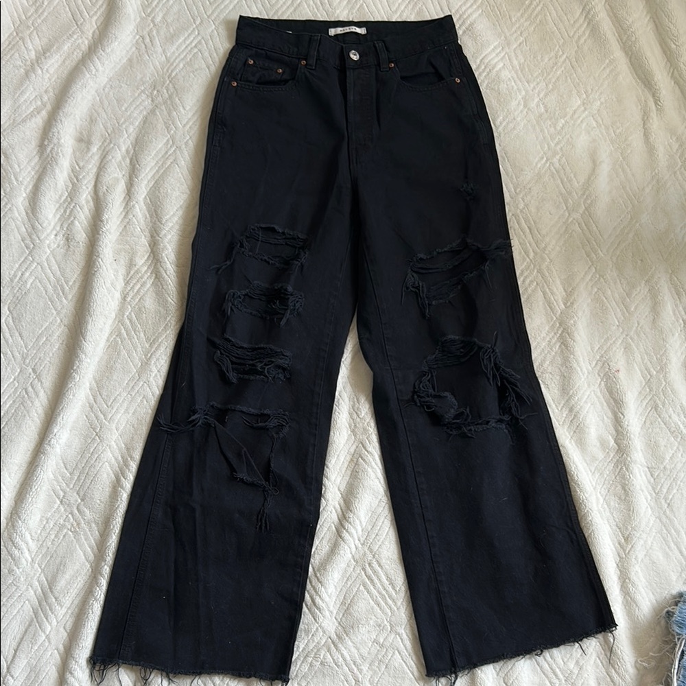 PacSun Baggy Black Distressed Women's Jeans